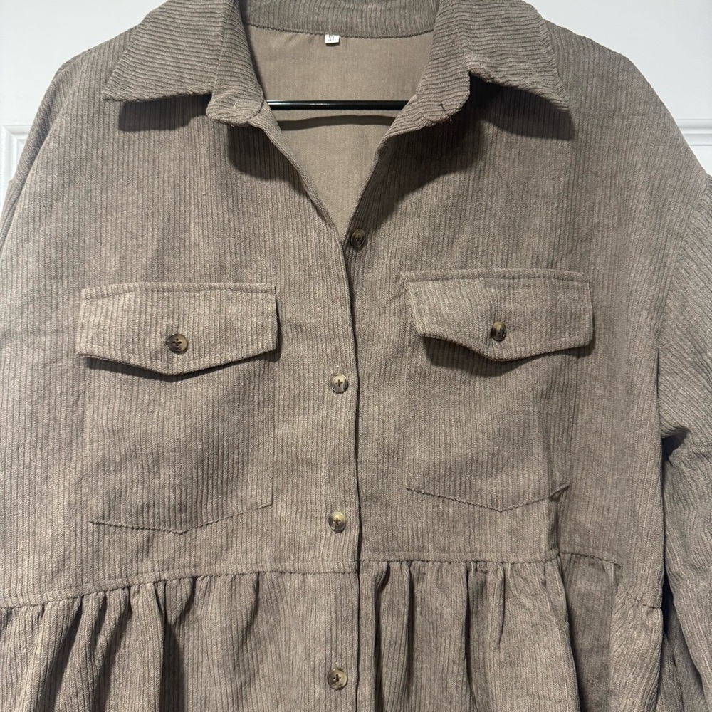 Brown Corduroy Women's Jacket - Picture 4 of 8